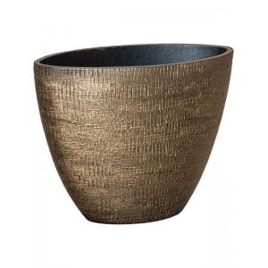 Planter Ryan Shiny Gold 33 cm ovale gouden bloempot voor binnen ovaal