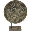 Luna metalen cirkel op voet brons 50x63 cm