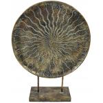Luna metalen cirkel op voet brons 50x63 cm