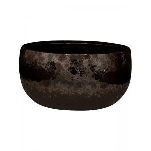 Bowl Kae Mocha 22x11 cm ronde bruine lage bloempot voor binnen