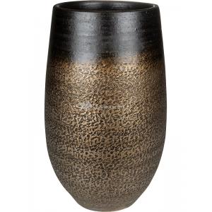 Hoge pot Mya Deep Champagne 18x30 cm ronde bruine hoge bloempot voor binnen