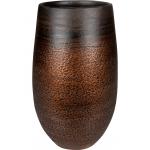 Hoge pot Mya Shiny Mocha 18x30 cm ronde bruine hoge bloempot voor binnen