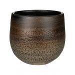 Pot Mya Deep Champagne 18x16 cm ronde bruine bloempot voor binnen