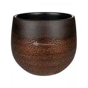 Pot Mya Shiny Mocha 18x16 cm ronde bruine bloempot voor binnen