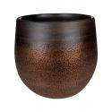Pot Mya Shiny Mocha 26x26 cm ronde bruine bloempot voor binnen