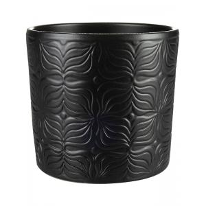 Pot Sil Matt Black 13x13 cm ronde zwarte bloempot voor binnen