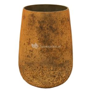 Vase Marhaba Cone Amber L 18x25 cm oranje glazen vaas