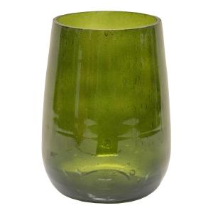 Vase Marhaba Cone Green S 10x14 cm groene glazen vaas