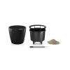 Lechuza Classico LS Black M 35x33 cm ronde zwarte bloempot