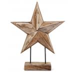 Deco Ster houten beeld 30 cm