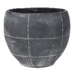 Ter Steege Detroit earth pot 16x16x12 cm Grey bloempot binnen