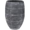 Ter Steege Detroit earth pot high 19x19x27 cm Grey hoge bloempot binnen