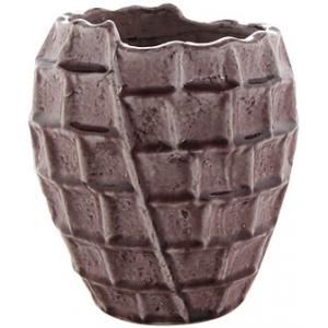 Hoge pot Square design pink bloempot binnen 17 cm