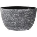 Lage planter Karlijn antraciet bloempot binnen 29 cm ovaal
