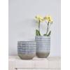 Planter Elin denim bloempot binnen 30 cm ovaal