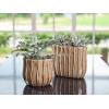 Planter hoog Manon taupe bloempot binnen 29 cm ovaal