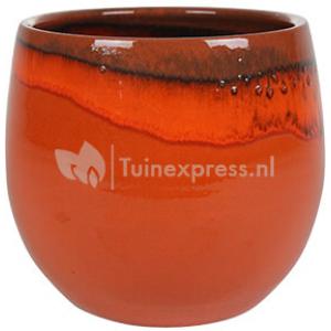 Pot Charlotte orange bloempot binnen 33 cm
