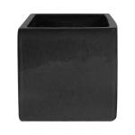 Pot Cube black vierkante zwarte plantenbak buiten 40x40x40 cm