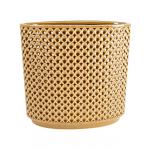 Hoge Planter Thies Mustard gele bloempot voor binnen 26 cm ovaal