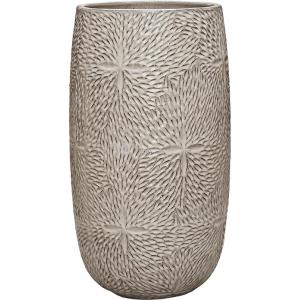 Hoge Pot Marly Cream ronde beige bloempot voor binnen en buiten 36x63 cm