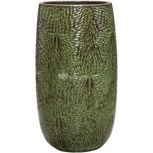 Hoge Pot Marly Green ronde groene bloempot voor binnen en buiten 36x63 cm