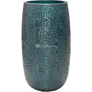 Hoge Pot Marly Ocean Blue ronde blauwe bloempot voor binnen en buiten 36x63 cm