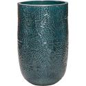 Hoge Pot Marly Ocean Blue ronde blauwe bloempot voor binnen en buiten 47x70 cm