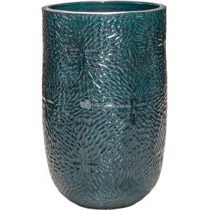 Hoge Pot Marly Ocean Blue ronde blauwe bloempot voor binnen en buiten 47x70 cm