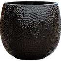 Pot Marly Black ronde zwarte bloempot voor binnen en buiten 30x28 cm