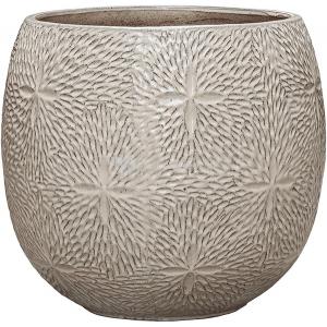 Pot Marly Cream ronde beige bloempot voor binnen en buiten 41x38 cm