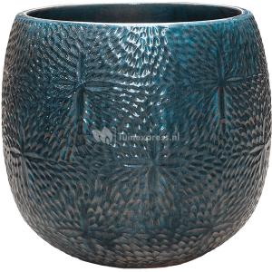 Pot Marly Ocean Blue ronde blauwe bloempot voor binnen en buiten 41x38 cm