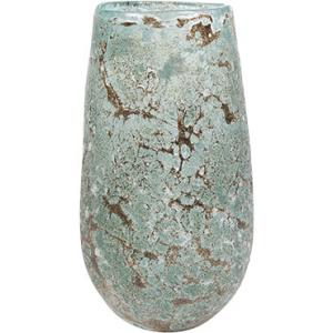 Vase Aya vulcan ice green glazen vaas 17 cm