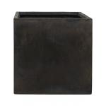 Ter Steege Static Cube L 54x54x54 cm vierkante plantenbak zwart